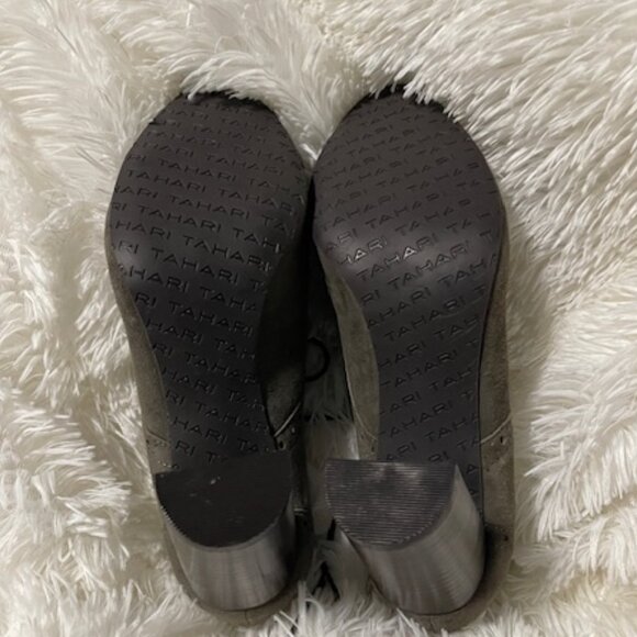 Tahari Lace up Suede Booties  Size 7 - Picture 8 of 10